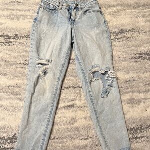 Distressed Light Blue Women's Jeans